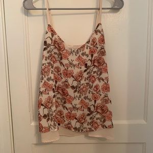 Forever 21 rose print tank